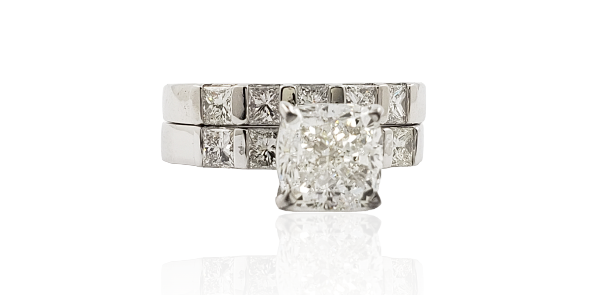 Cushion & Princess Cut Diamond Set